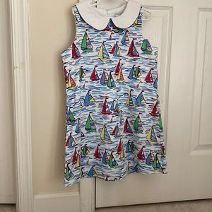 NWT Classic Prep Childrenswear Maddie Dress sz 8 rainbow Fleet Print